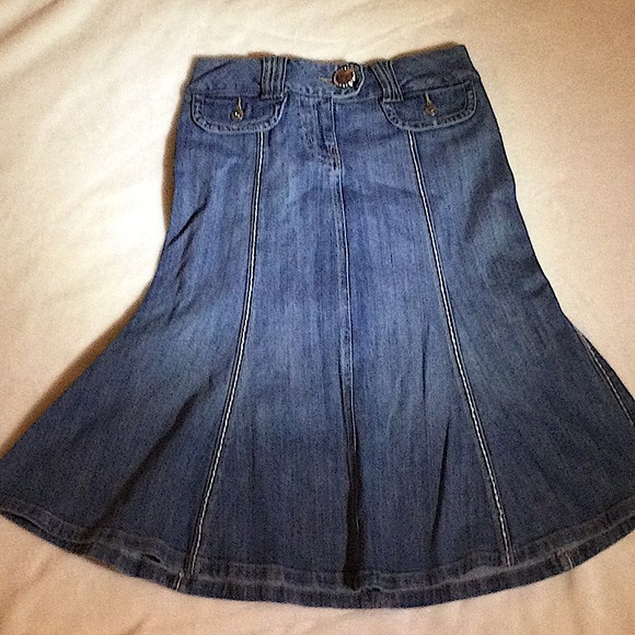 Candie's Dresses & Skirts - Candies Blue Denim Pencil Skirt with Flair